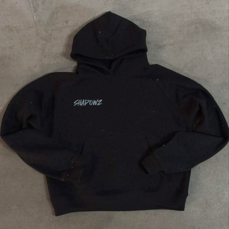 SHADOWZ RHINESTONE BLACK HOODIE