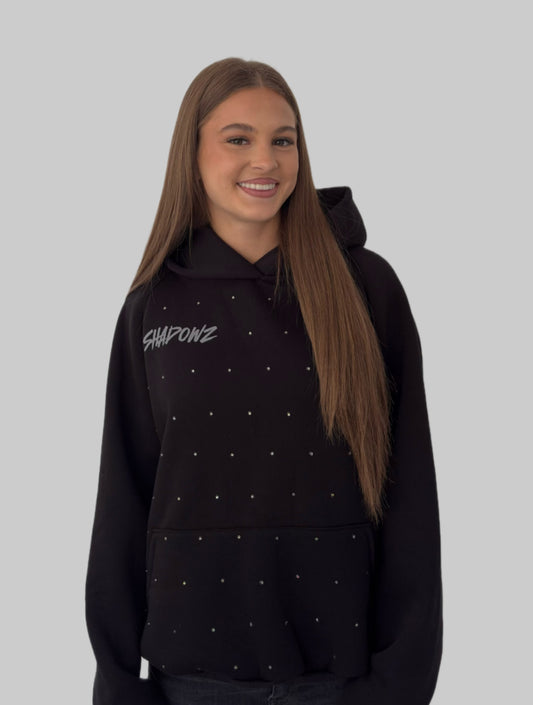 SHADOWZ RHINESTONE BLACK HOODIE