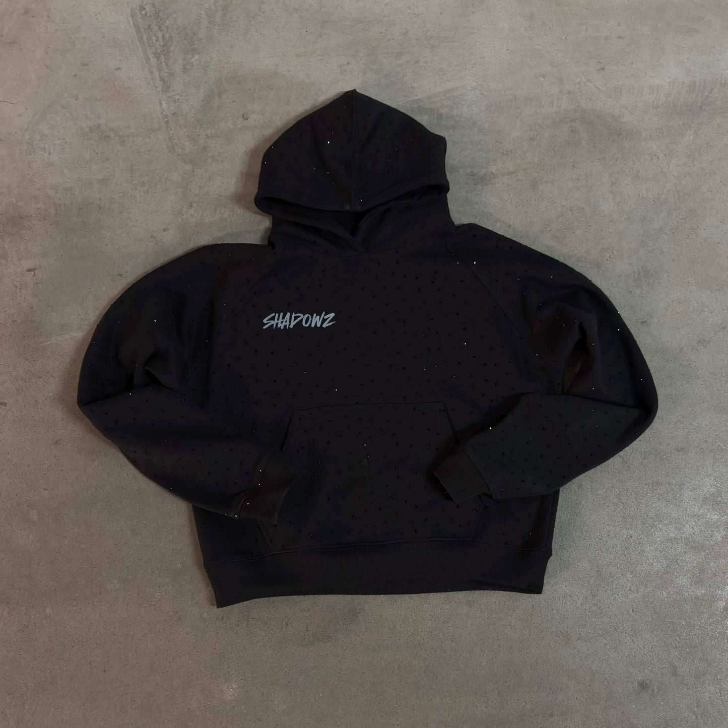 SHADOWZ RHINESTONE BLACK HOODIE